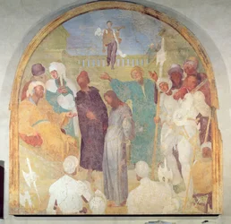 Le Christ devant Pilate, lunette du cycle de fresques de la Passion, 1523-6